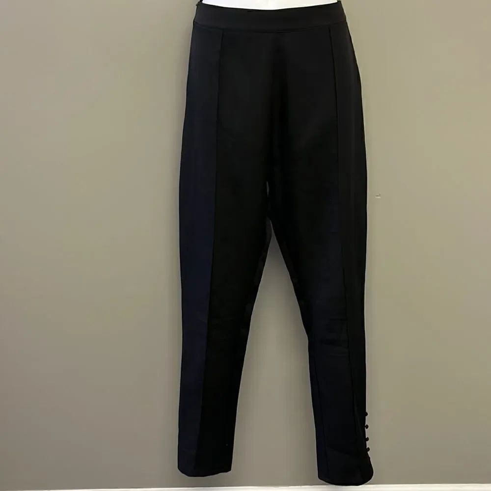 Pretty Little Thing Black Silky Side Zip Pants- Size 6